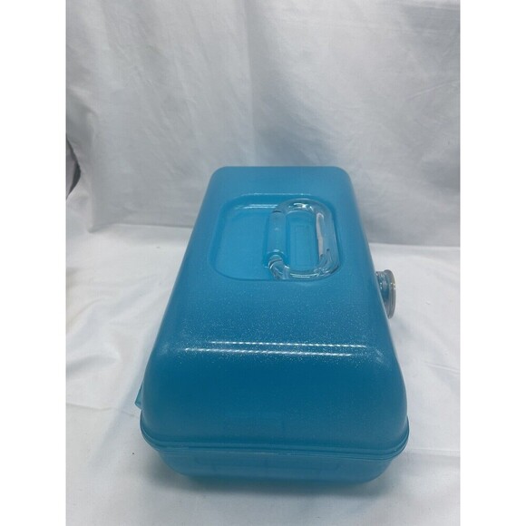 Caboodles RARE Blue Sparkle On The Go Girl Classic Cosmetic Makeup Travel Case - Picture 11 of 16